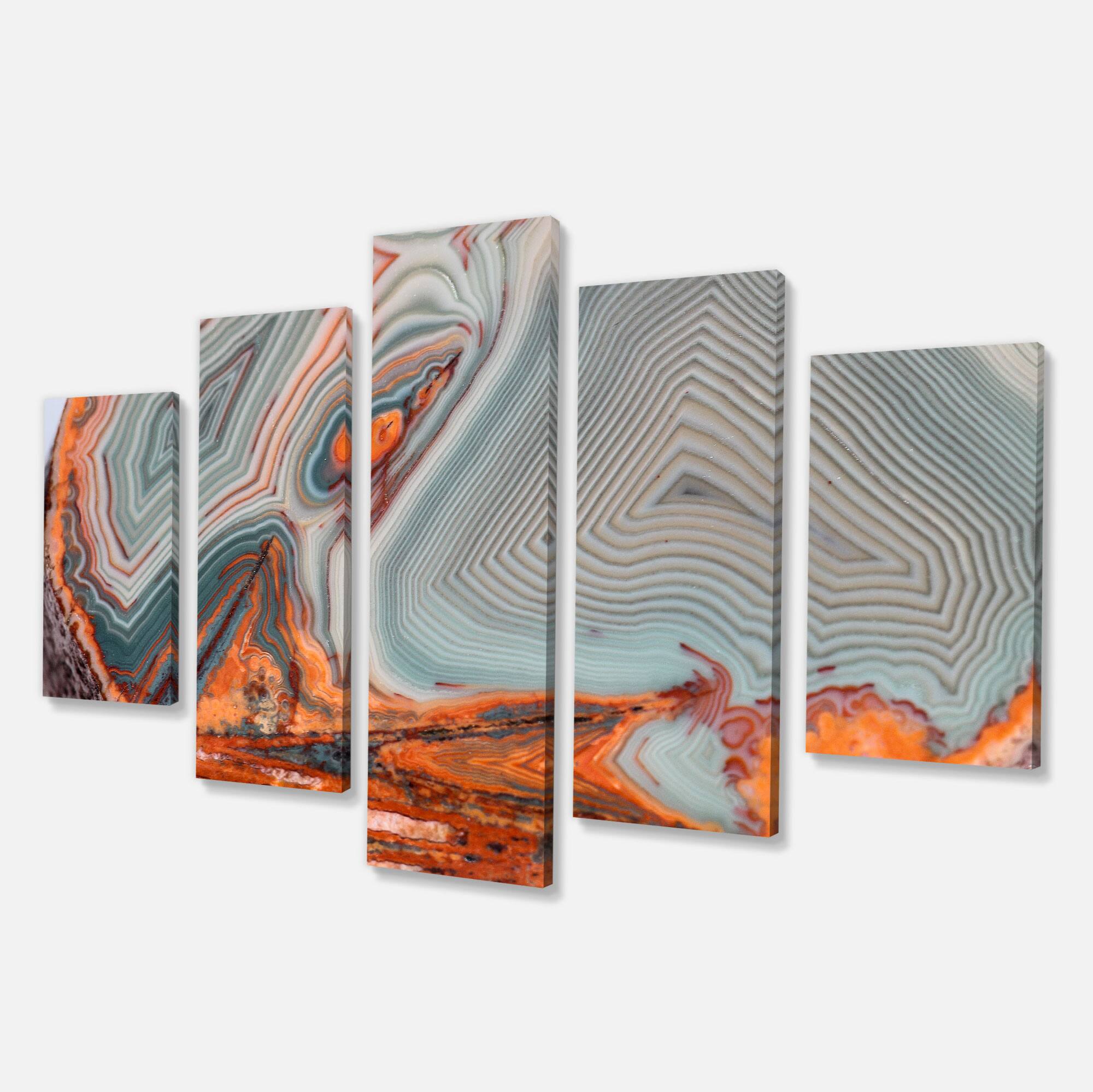 Designart - Beautiful Lake Superior Agate - Contemporary Canvas Art Print